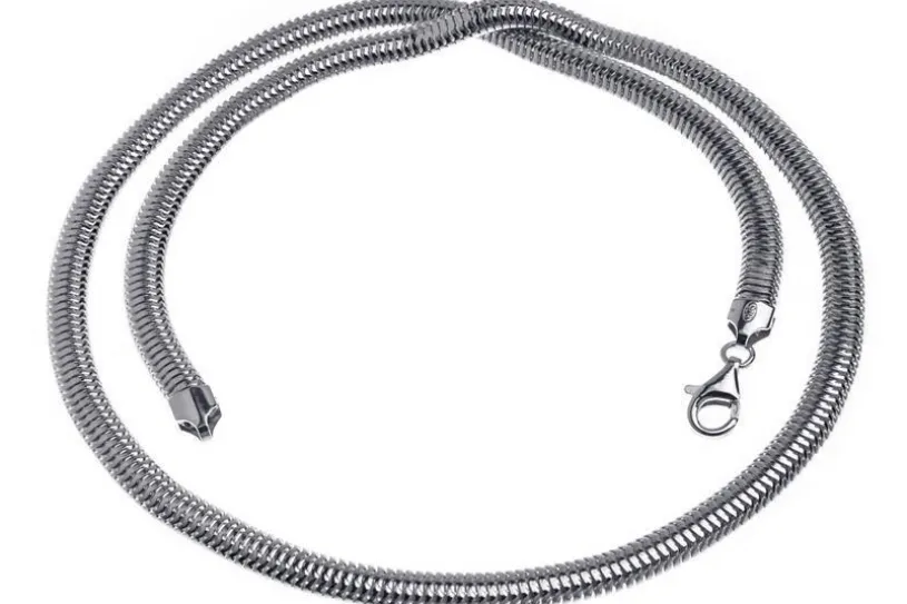 Schlangenkette, oval 6mm - 925 Silber