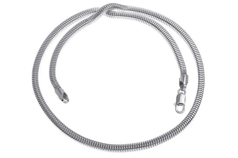 Schlangenkette, vierkant 3,5mm - 925 Silber