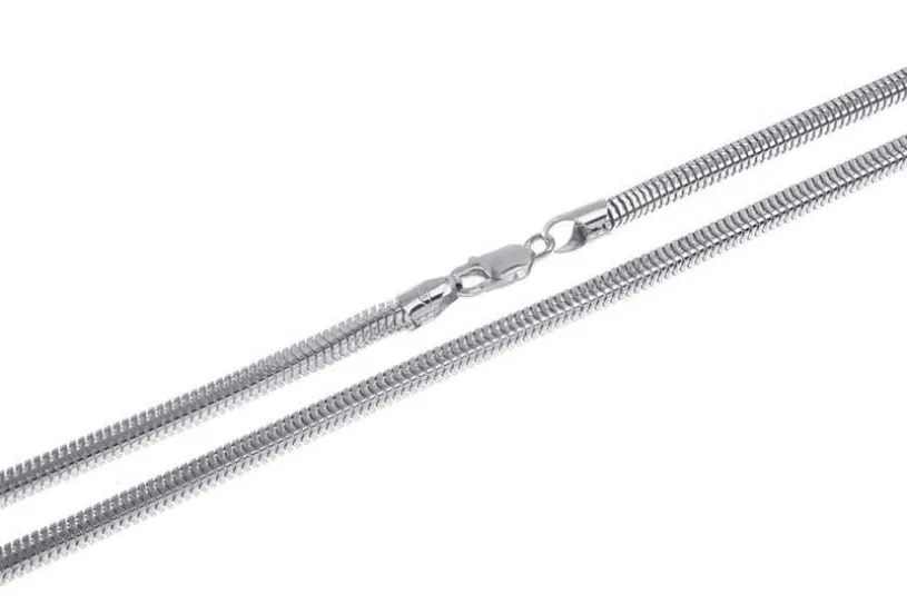 Schlangenkette, vierkant 3,5mm - 925 Silber