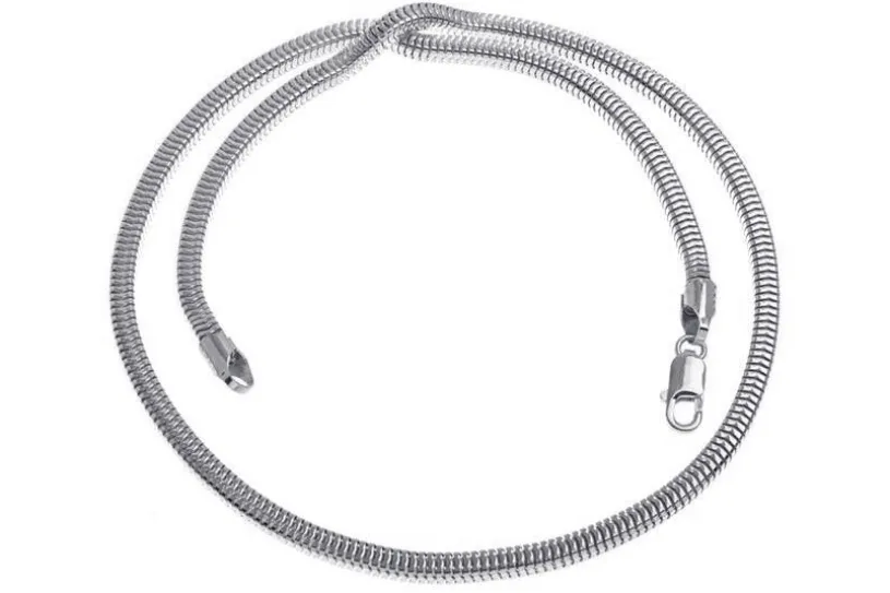 Schlangenkette, vierkant 4,5mm - 925 Silber