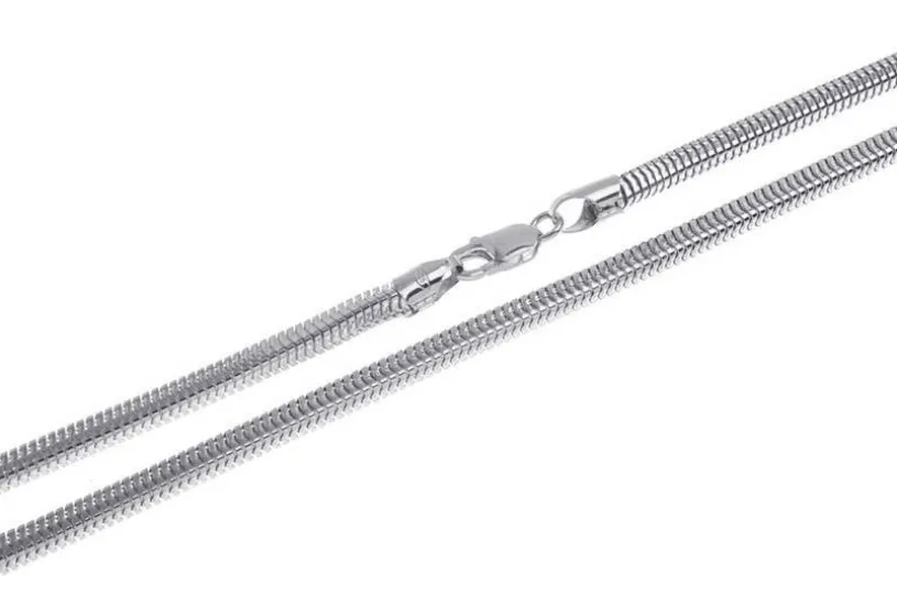 Schlangenkette, vierkant 4,5mm - 925 Silber