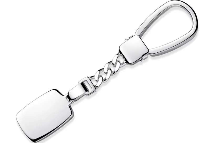 Schlüsselanhänger mit Gravurplatte - 925 Silber 2417