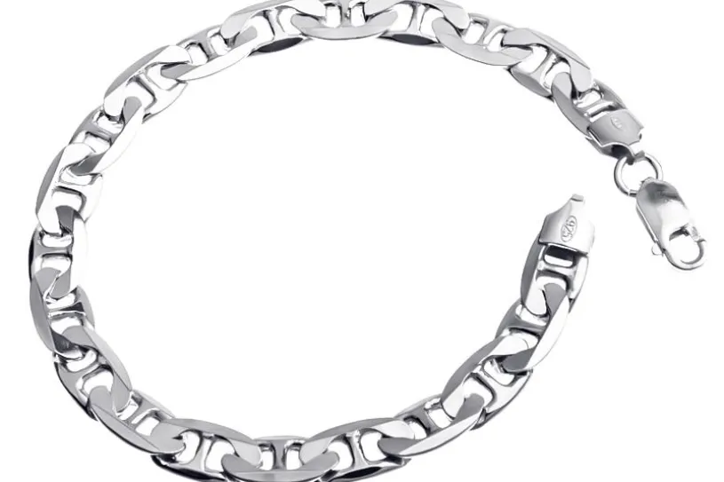 Stegpanzerkette Armband 7,5mm - 925 Silber
