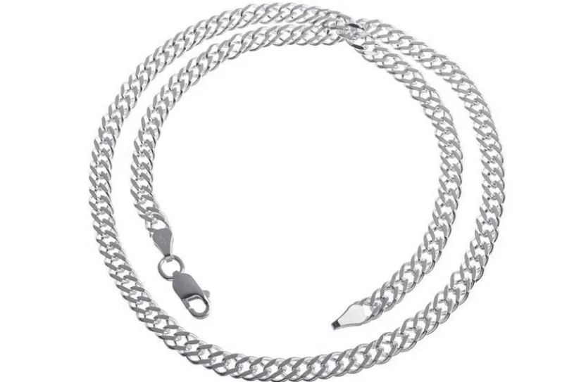 Zwillingspanzerkette 5,5mm - 925 Silber