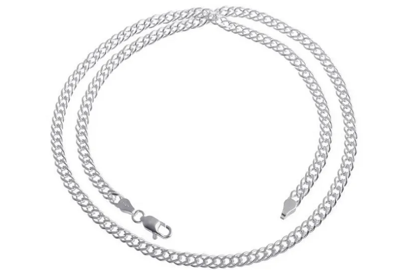 Zwillingspanzerkette 4,5mm - 925 Silber
