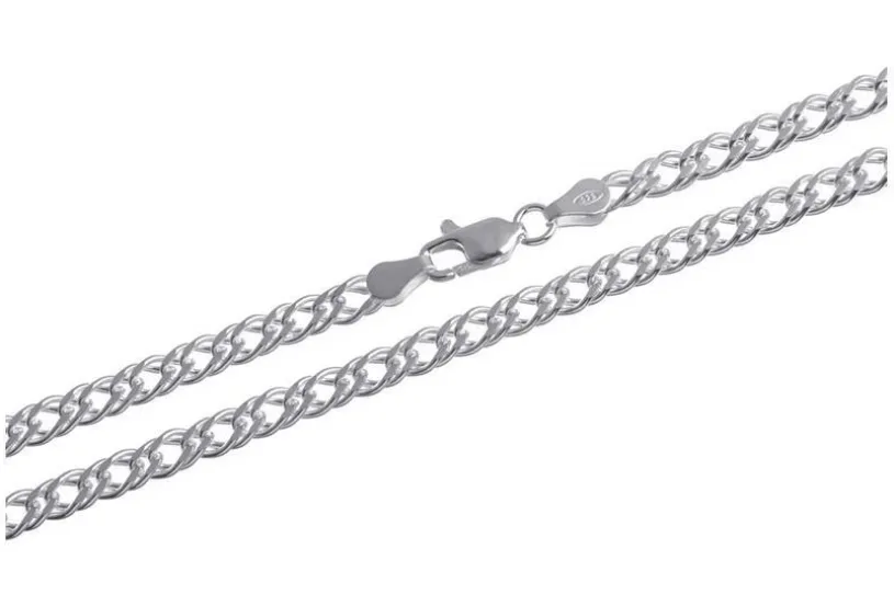 Zwillingspanzerkette 4,5mm - 925 Silber